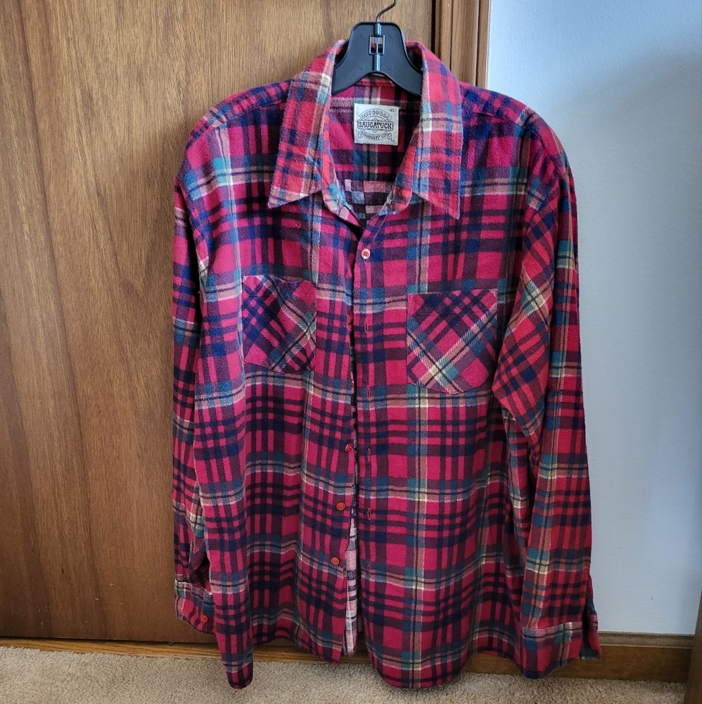 Saugatuck Men's XL Plaid Flannel Shirt